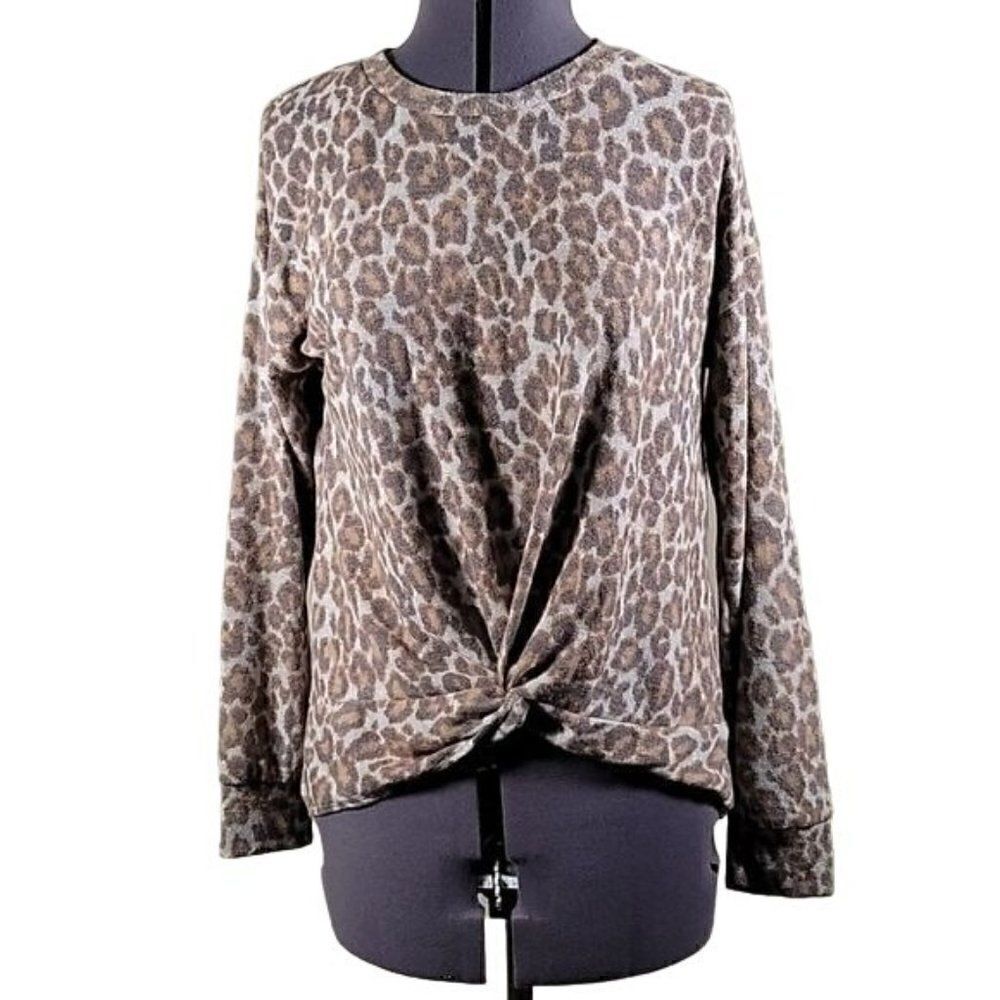 Hippie Rose Juniors' Cozy Twist-Front Top Sz M